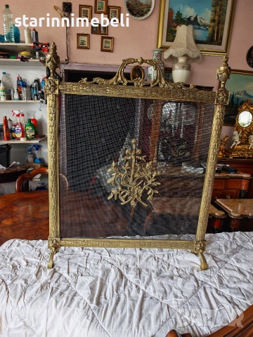 Бронзов параван за камина Луи 15, снимка 10 - Колекции - 54068243