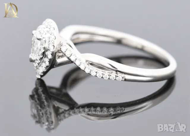 Нов Златен Пръстен с 0.52кт Естествени Диаманти, снимка 5 - Пръстени - 48465377