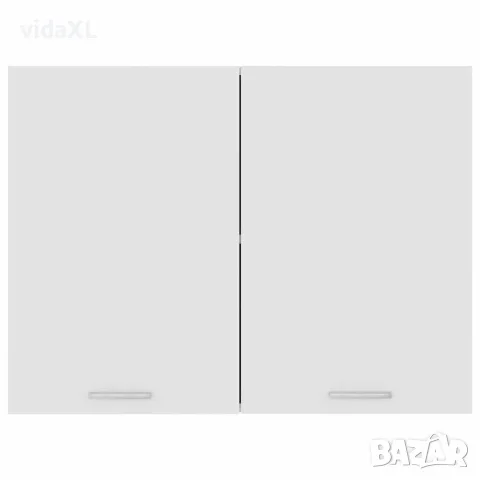 vidaXL Висящ шкаф "Lyon", бял, 80x31x60 см, инженерно дърво, снимка 5 - Шкафове - 56147782