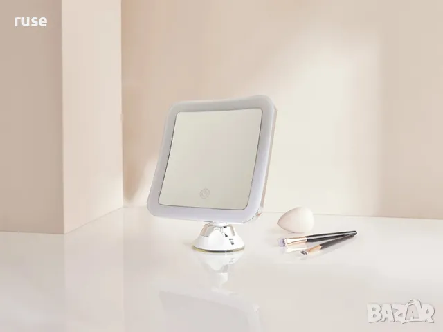 НОВО! Козметично огледало квадрат 5х LED Touch с вакуум, снимка 9 - Огледала - 48592352