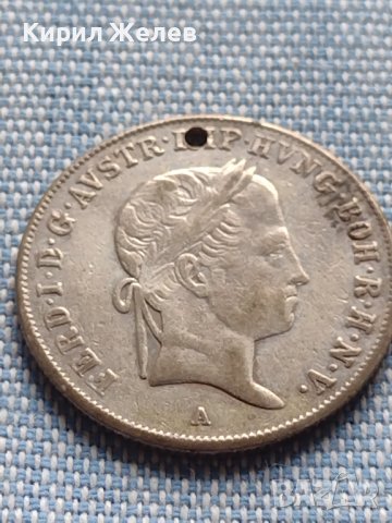 Сребърна монета 20 кройцера 1840г. Фердинанд първи Виена Австрийска империя 13631, снимка 4 - Нумизматика и бонистика - 42903492