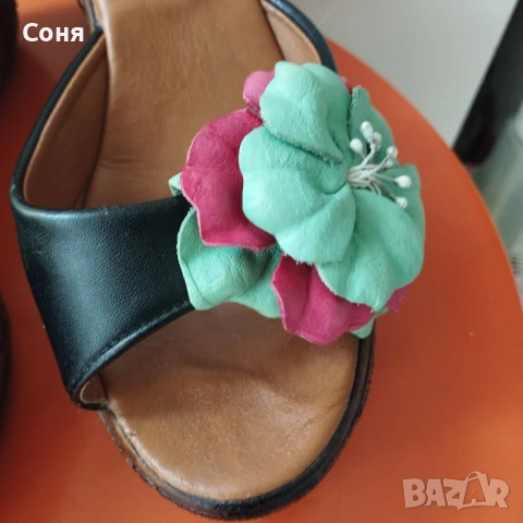 дамски чехли естествена кожа 40 номер, размер, снимка 5 - Чехли - 50774272