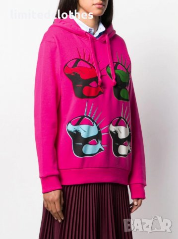 GUCCI Beige Manifesto Mask Print Дамско Горнище тип Суичър size XL, снимка 2 - Суичъри - 32203416