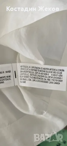 Нов със етикет. Бял къс дамски топ (кроп топ) с дълъг ръкав от марката Zara. , снимка 9 - Корсети, бюстиета, топове - 56142835