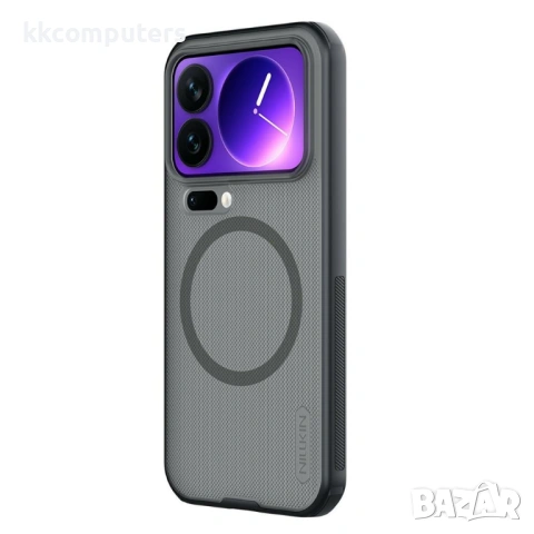 NILLKIN Super Frosted Shield Pro за Xiaomi 17 Pro - Матов PC+TPU, Магнитен, Прозрачно-черен