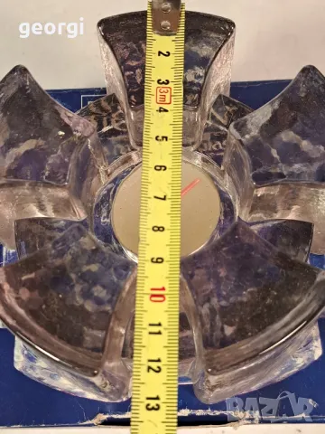 Масивен кристален свещник   21/2, снимка 3 - Декорация за дома - 49155578