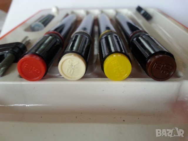 Рапидографи Scribent германски к-т от 4 писалки, Рапидограф на "Ален мак", Попово, НОВИ, неползвани , снимка 3 - Други ценни предмети - 30622844