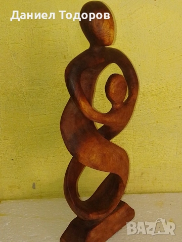 Стара Дървена Фигура , Статуетка от Махагон., снимка 4 - Антикварни и старинни предмети - 53977428