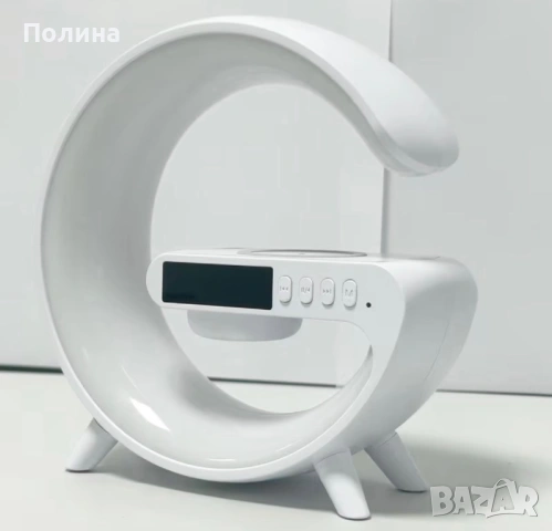 НОВО Безжично Зарядно-Нощна Лампа-Часовник-Bluetooth, снимка 3 - Безжични зарядни - 53274577