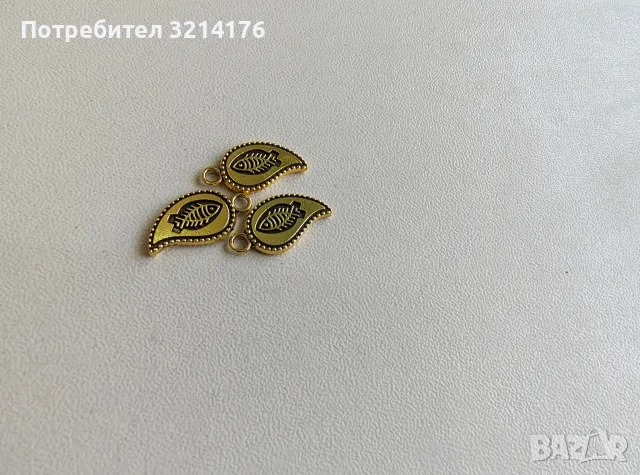 Висулка бижу - Листо- Риба, снимка 3 - Други - 55816285