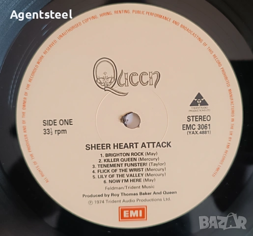 Грамофонна плоча QUEEN - SHEER HEART ATTACK, снимка 2 - Грамофонни плочи - 54269582