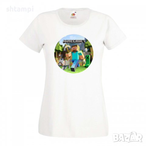 Дамска тениска майнкрафт Minecraft 4 Minecraft,Игра,Забавление,подарък,Изненада,Рожден Ден., снимка 5 - Тениски - 36520801
