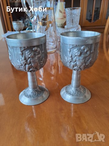 Антични чаши от калай, снимка 1