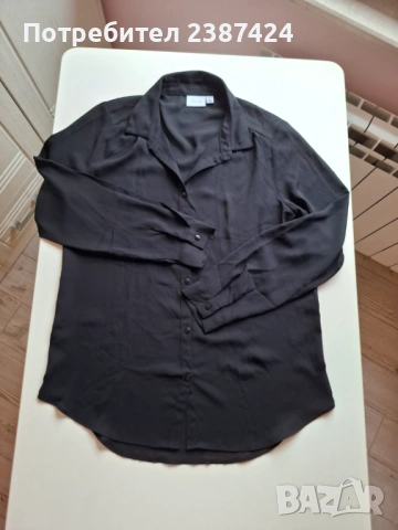 Черна дамска риза VILA, снимка 4 - Ризи - 53253152