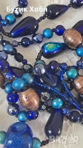 Уникален  авторски гердан ,,Лампворк,,, снимка 4 - Антикварни и старинни предмети - 50077176