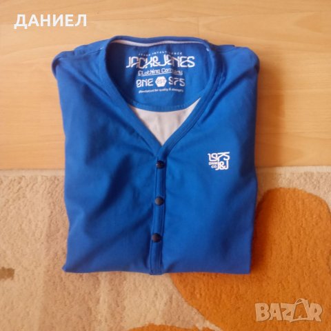 Оригинална Мъжка блуэа с дълъг ръкав JACK & JONES раэмер L , снимка 6 - Блузи - 33728441