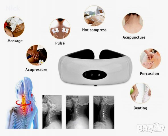 Електроимпулсен масажор за врат, гръб, шия, цяло тяло + батерии, снимка 3 - Масажори - 31477709