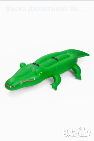 Надуваем дюшек във формата на крокодил