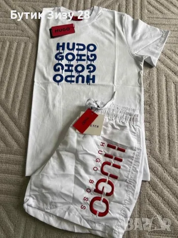 Комплект тениска и шорти Hugo Boss , снимка 5 - Спортни дрехи, екипи - 50425786
