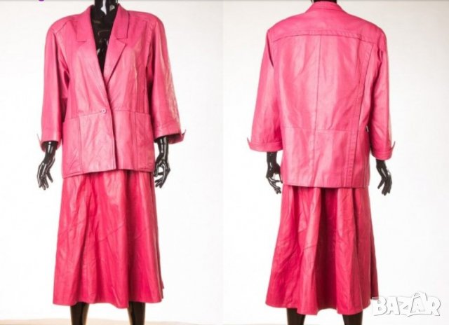 Естествена кожено сако състояние запазено М -L размер, снимка 1