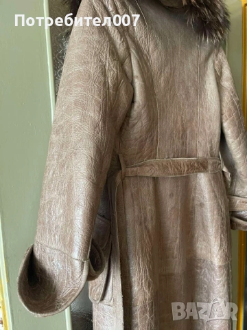 Палто- естествена кожа и гарнитура от лисица , снимка 7 - Палта, манта - 53912677