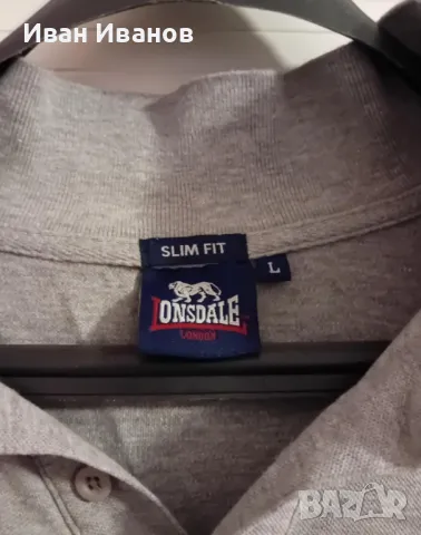Оригинална фланелка с яка Lonsdale, снимка 4 - Тениски - 49601755