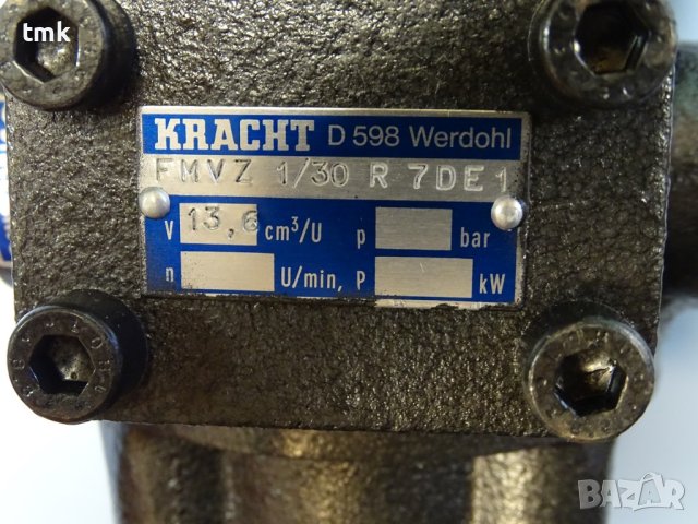 Хидравлична помпа KRACHT FMVZ 1/30 R 7DE1 Reduction Gear Oil Pump 13.6cm3, снимка 4 - Резервни части за машини - 42221658