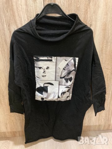 Черна дамска Туника, снимка 3 - Туники - 34415891