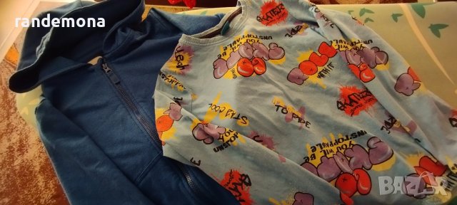 суичър + блуза 134, снимка 1 - Детски Блузи и туники - 42661601