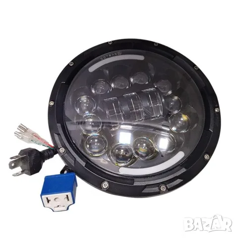 Комплект 7-инчови LED фарове 75 W с дневни светлини, снимка 2 - Аксесоари и консумативи - 55864202