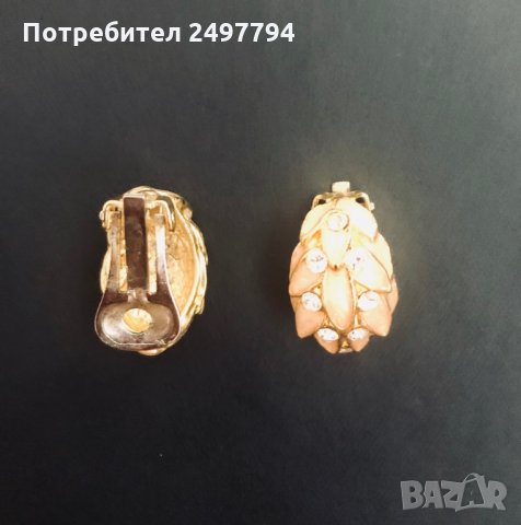 Обеци-клипс, снимка 4 - Обеци - 29766368