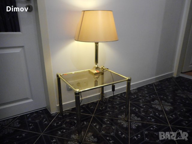 Масичка, шкавче, нощна лампа-златен обков.Дизайнерска мебел.Внос. , снимка 3 - Други стоки за дома - 31368724