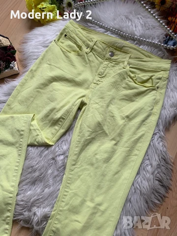 Жълти дънки чарлстон Есприт, снимка 2 - Дънки - 50899341