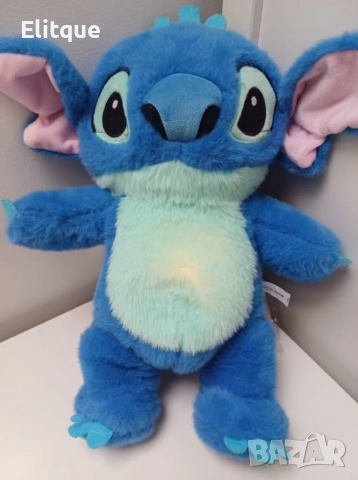 Stitch, плюшена бебешка играчка, с мелодия и светлина