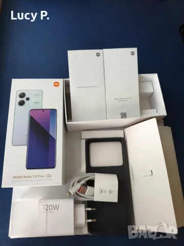 Като НОВ! Xiaomi Redmi Note 13 Pro+ 5G | 12GB/512GB | Aurora Purple | Гаранция до 2027 + подаръци, снимка 5 - Xiaomi - 55864669