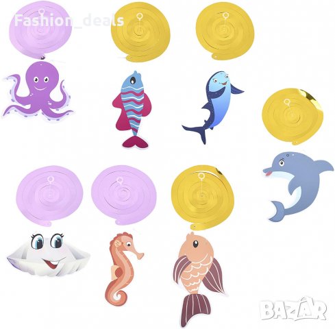 Нова Украса Декорация за парти, рожден ден на тема русалка, океан, море, снимка 5 - Други - 33845248