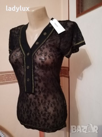 Fransa, Нова Ефектна Блузка, Размер S. Код 1183, снимка 2 - Тениски - 30709892