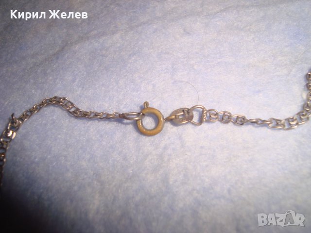 СРЕБЪРЕН РЕТРО ЛАНЕЦ СРЕБРО 925 РЯДКА ПЛЕТКА с 2 ФИЛИГРАННИ СРЕБЪРНИ СТАРИННИ ВИСУЛКИ 28770, снимка 9 - Антикварни и старинни предмети - 37277574