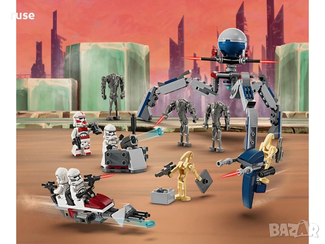 НОВИ! LEGO® Star Wars 75372 Клонинг щурмовак и боен дроид – боен пакет, снимка 4 - Конструктори - 54123811