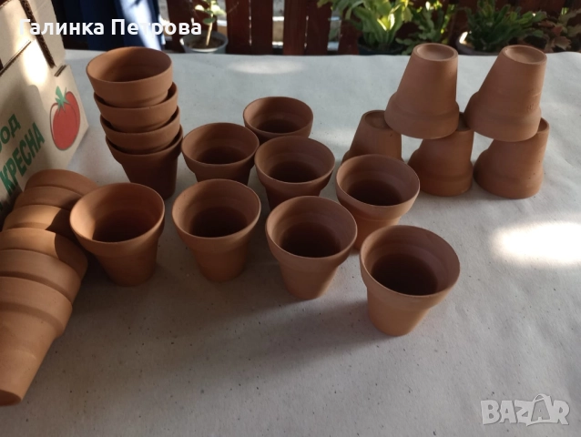 Керамични чашки,саксийки, снимка 3 - Декорация за дома - 51595875