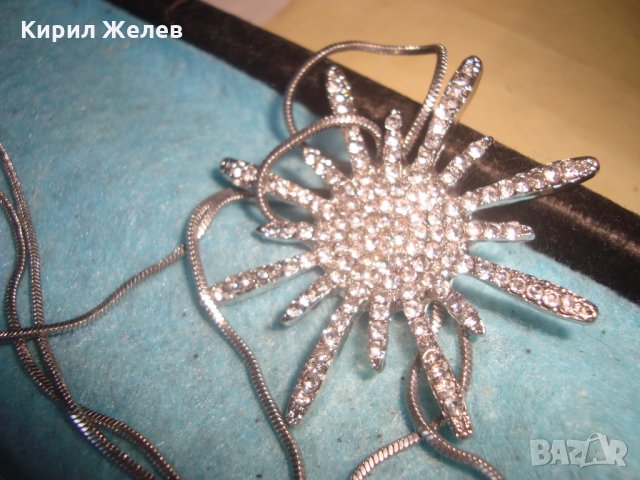 ЗВЕЗДОВИДЕН ПОСРЕБРЕН КРИСТАЛЕН АРТ МОДЕН МЕДАЛЬОН 25177, снимка 9 - Колиета, медальони, синджири - 35233025