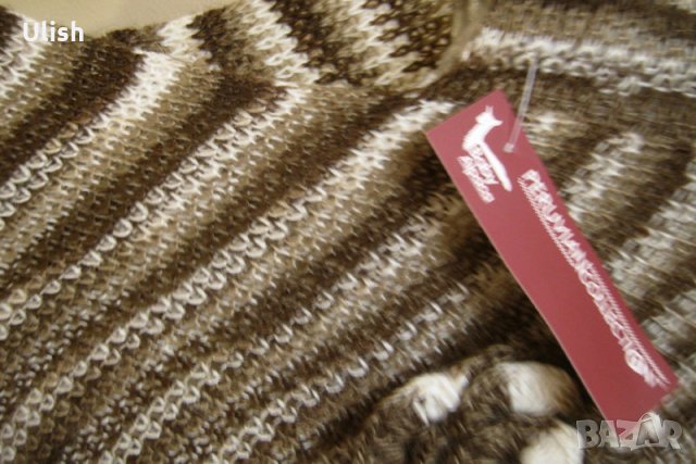 Дамски шал пончо от вълна на лама Peruvian Collection, снимка 3 - Шалове - 30686769