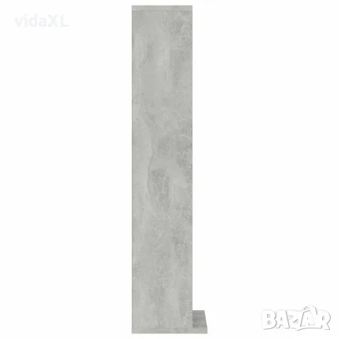 vidaXL Етажерка за дискове, бетонно сива, 21x20x88 см, инженерно дърво, снимка 5 - Етажерки - 56147727