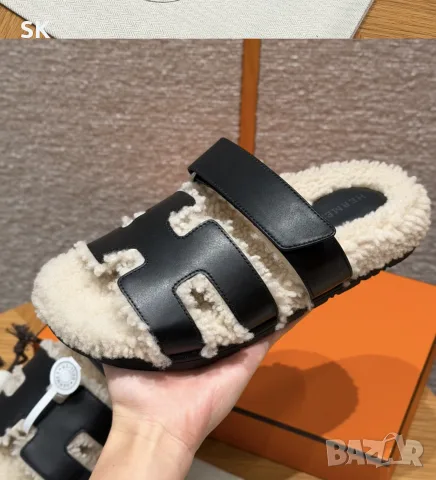 Дамски чехли Hermes, снимка 3 - Чехли - 55811340