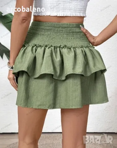 Дамска плисирана многослойна пола, снимка 3 - Поли - 49376544