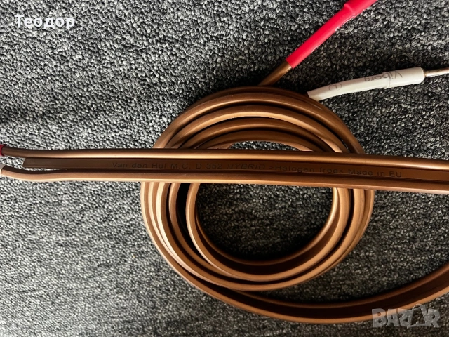 КАБЕЛ ЗА ТОНКОЛОНИ VAN DEN HUL D-352 +VIBORG VB401S BANANA КОНЕКТОР 8броя СЪС СРЕБЪРНО ПОКРИТИЕ, снимка 6 - Други - 53192489