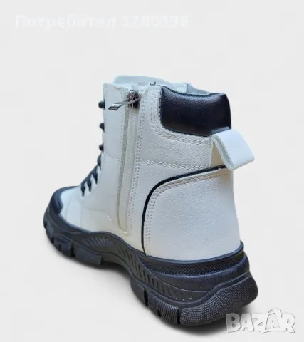 Дамски топли боти с цип и връзки. , снимка 2 - Дамски боти - 48638208