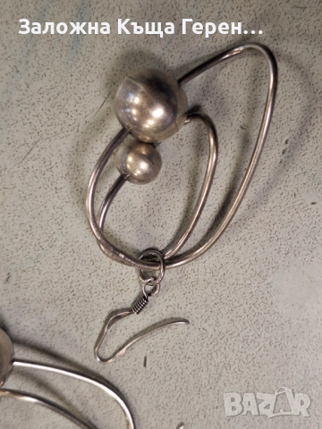 Сребърни обеци 11,56гр, снимка 3 - Обеци - 52910087