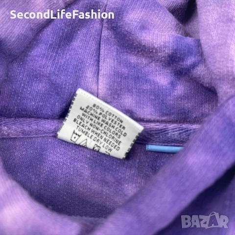 Суитшърт с качулка Tye Dye лилаво дамски размер M, снимка 2 - Суичъри - 53155623