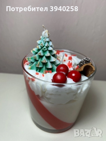 Коледни соеви свещи, снимка 8 - Ръчно изработени сувенири - 52352793